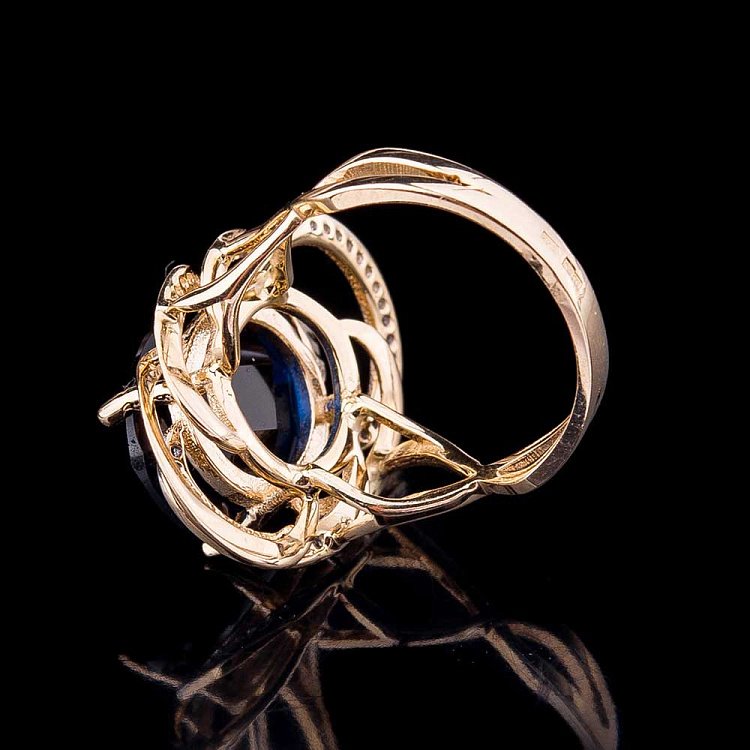 Золота каблучка з фіанітами к03894 - 3 Золота каблучка з фіанітами к03894 від ювелірного магазину Онікс - 3