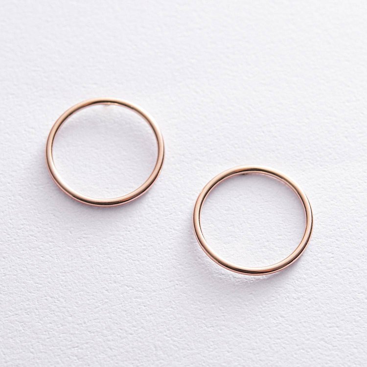 Золотые серьги "Круговорот" (2.0 см) с07789 от ювелирного магазина Оникс