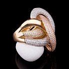 Золотое кольцо с фианитами к03917 от ювелирного магазина Оникс - 2