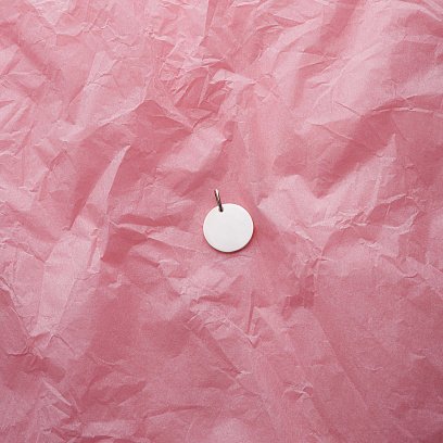 Кулон для гравіювання в білому золоті (14 мм) п03519 №9