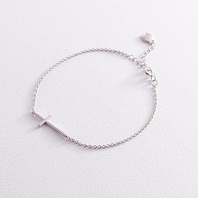 Браслет "Хрестик" у білому золоті з2081б №7