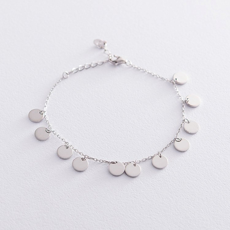 Серебряный браслет "Монетки" 141442 от ювелирного магазина Оникс