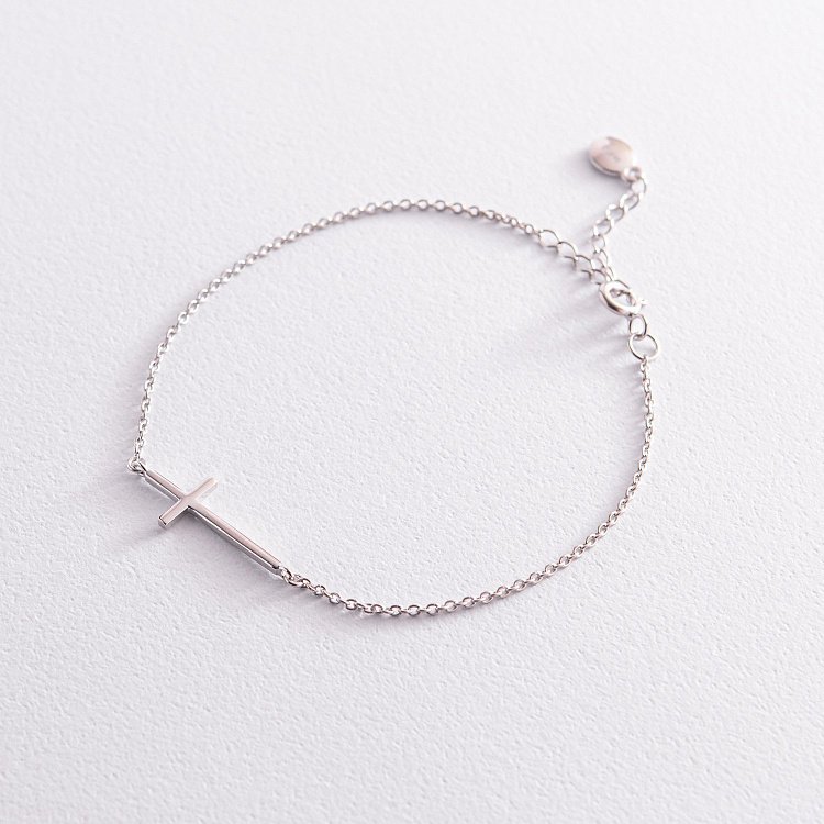 Браслет "Хрестик" у білому золоті з2081б від ювелірного магазину Онікс - 6