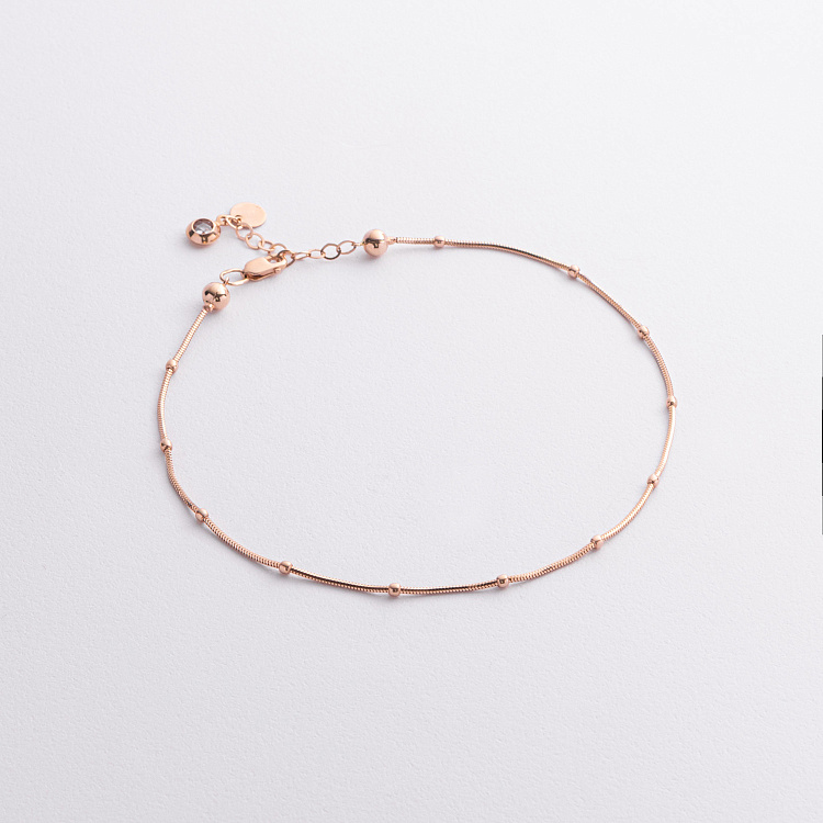 Золотой браслет "Шарики" на ногу б05332 Золотой браслет "Шарики" на ногу б05332 от ювелирного магазина Оникс