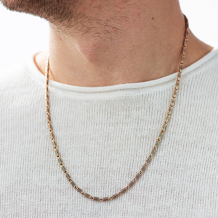 Мужская золотая цепочка ц00562 от ювелирного магазина Оникс - 5