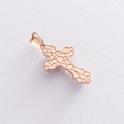Золотой крестик (эмаль, фианиты) 270042Е №3
