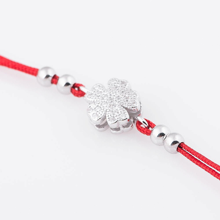 Браслет з червоною никою і квіточкою 141158 від ювелірного магазину Онікс - 2