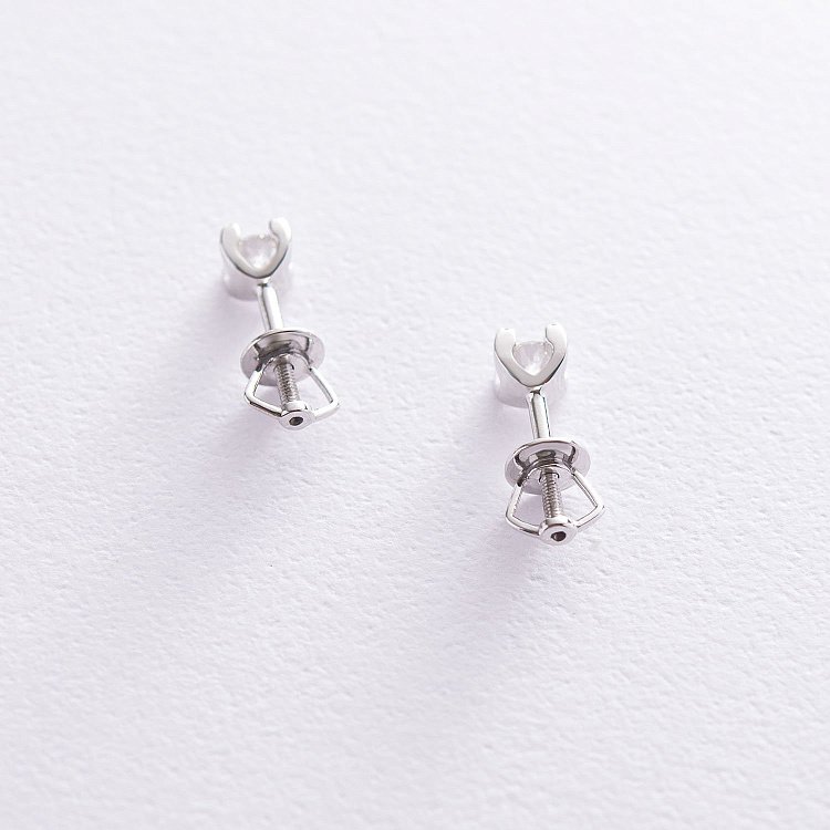 Золоті сережки - пусети з діамантами с2723 від ювелірного магазину Онікс - 1