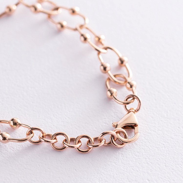 Браслет "Фантазія" в червоному золоті б04711 від ювелірного магазину Онікс - 3