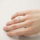 Золотое помолвочное кольцо (фианит) к06161 от ювелирного магазина Оникс - 3
