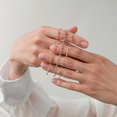 Браслет "Кульки" у червоному золоті б05591 №4