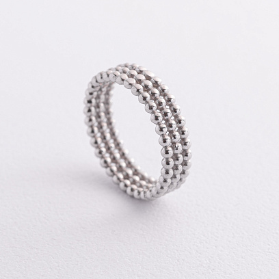 Кольцо "Рейчел" с шариками (серебро) mini 7399