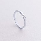 Кольцо с бриллиантом в белом золоте кб0553м от ювелирного магазина Оникс