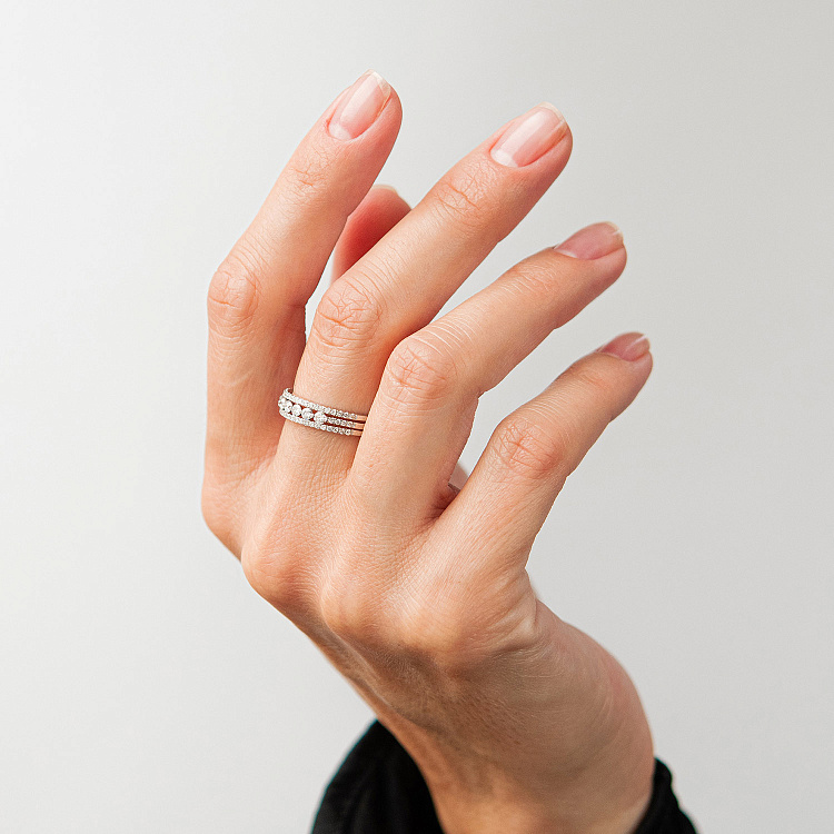 Золотое кольцо с бриллиантами кб0655ca от ювелирного магазина Оникс - 6