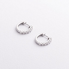 Золотые серьги - кольца с бриллиантами сб0549mi от ювелирного магазина Оникс - 1