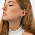 Срібні сережки з синт. танзанітом та фіанітами 2521/1р-QTANZ от ювелирного магазина Оникс - 1