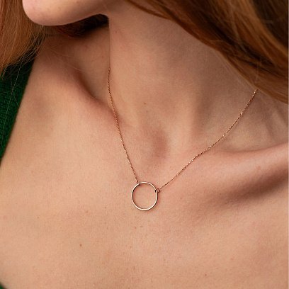 Кольє "Кругообіг" в червоному золоті кол01733 №3