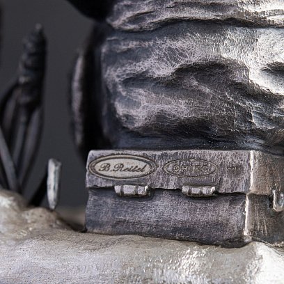 Срібна фігура "Рибак" ручної роботи 23134 №3