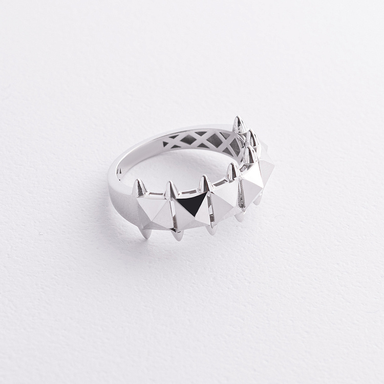 Кольцо "Clara" в белом золоте к08284 от ювелирного магазина Оникс - 2