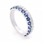 Золотое кольцо (синий сапфир, бриллиант) кб0174gl от ювелирного магазина Оникс