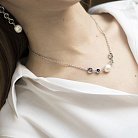 Срібні сережки (культ. прісн. перлини, фіаніт) 122345 от ювелирного магазина Оникс - 4