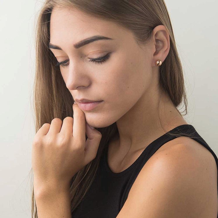 Золоті сережки-пусети с01571 від ювелірного магазину Онікс - 1