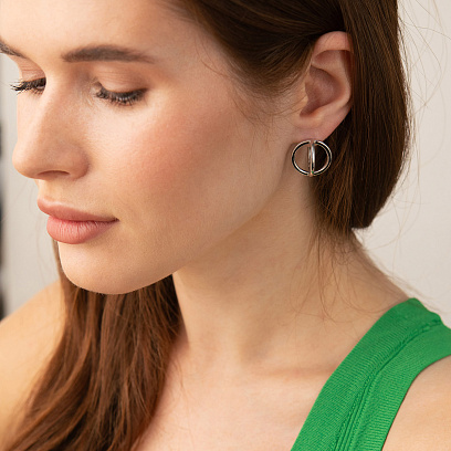 Срібні сережки "Sphere" 7340 №7