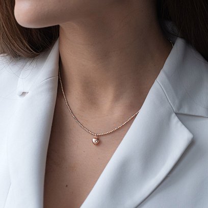 Золоте кольє "Сердечко" кол01809 №2