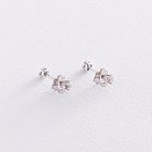 Золоті сережки - пусети з діамантами сб0352y от ювелирного магазина Оникс - 2