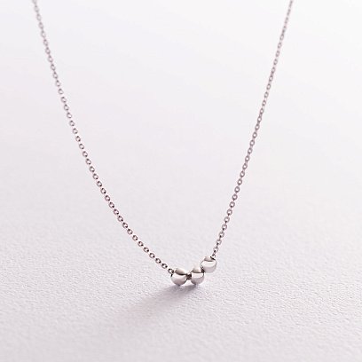 Серебряное колье "Шарики" 181095 №5