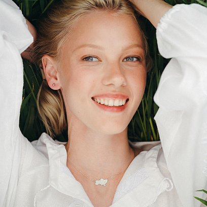 Сережки - пусети "Кульки" в сріблі (0.4 см) 122892 №2