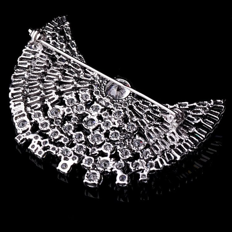 Серебряная заколка с фианитами 16081 от ювелирного магазина Оникс - 1