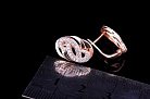 Золотые сережки с фианитами с02146 от ювелирного магазина Оникс - 1