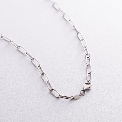 Колье с монеткой для гравировки (белое золото) кол02391 №9