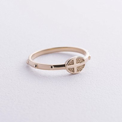 Каблучка "Розарій" у жовтому золоті к08017 №3