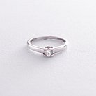 Помолвочное кольцо в белом золоте (бриллиант) кб0308 от ювелирного магазина Оникс - 2