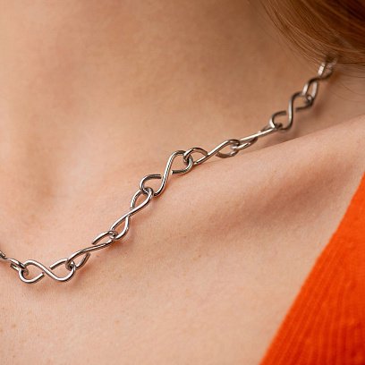 Срібне кольє "Нескінченність" 181297 №3