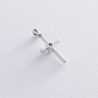 Золотий хрестик з діамантом пб0232ri №3