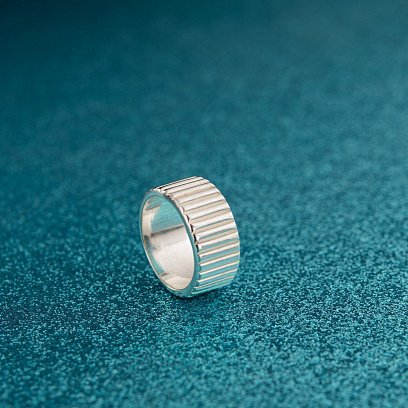 Широкое серебряное кольцо "Энид" 112693 №22