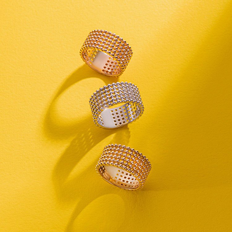 Кольцо "Рейчел" с шариками (желтое золото) к07333 от ювелирного магазина Оникс - 8