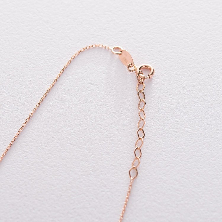 Двойное золотое колье "Луна и звезда" с фианитами кол01528 от ювелирного магазина Оникс - 2