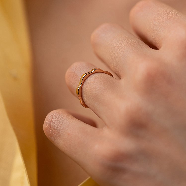 Кольцо "Холли" в красном золоте к07512 от ювелирного магазина Оникс - 5