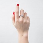 Серебряное помолвочное кольцо с фианитами 111256 от ювелирного магазина Оникс - 1