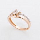 Золотое помолвочное кольцо с фианитами к03346 от ювелирного магазина Оникс
