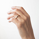 Каблучка з фіанітом в жовтому золоті к08279 от ювелирного магазина Оникс - 3