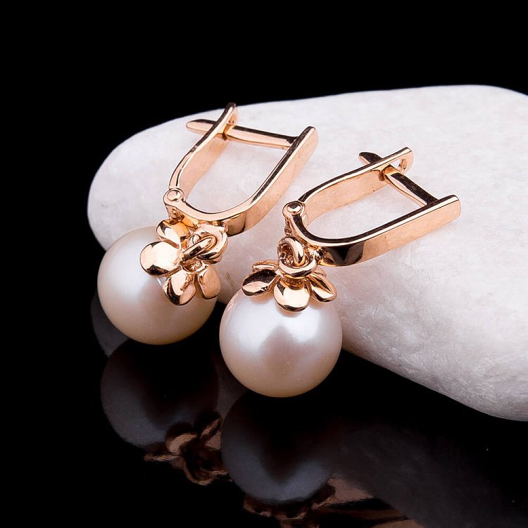 Золоті сережки з перлами с01518 від ювелірного магазину Онікс - 2