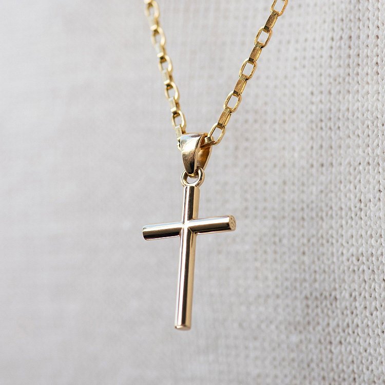 Крестик в желтом золоте п03929 от ювелирного магазина Оникс - 2