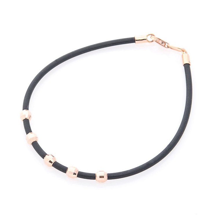 Каучуковий браслет із золотою застібкою б03874 від ювелірного магазину Онікс