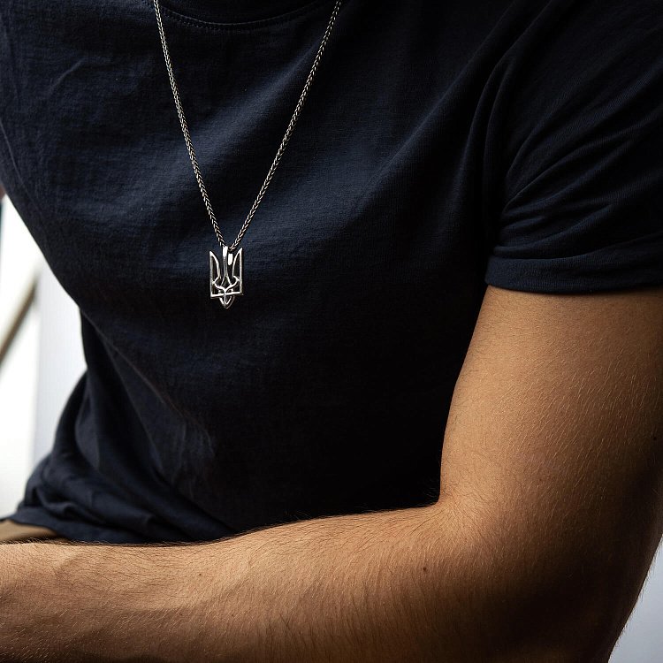 Срібний кулон "Герб України - Тризуб" 133139 від ювелірного магазину Онікс - 6