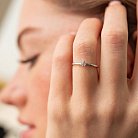 Помолвочное кольцо с фианитом (белое золото) к07170 от ювелирного магазина Оникс - 3